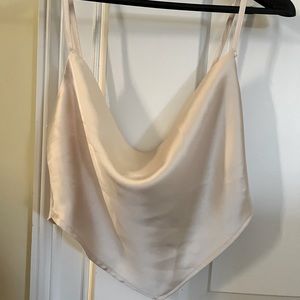Cream silk crop top from forever 21!